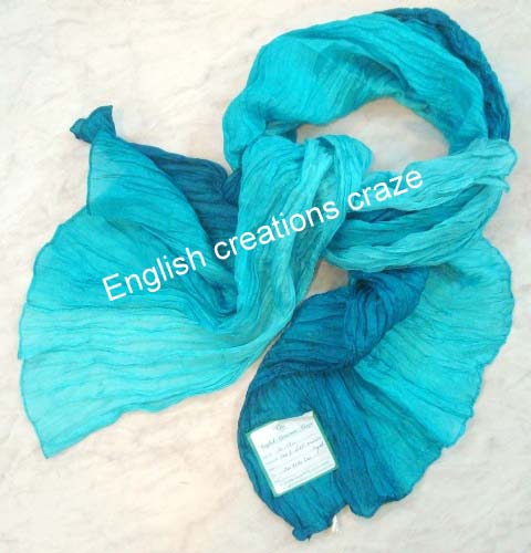 Silk ombre dyed scarves