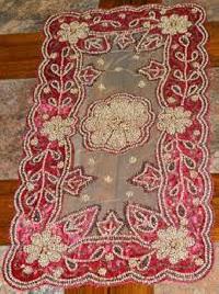 handmade beaded table runner