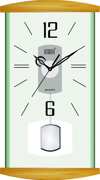 Regulate Glass Wall Clock, Overall Dimension : 460 X 255 X 50 M.M.