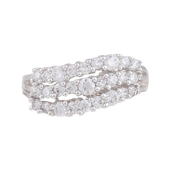 Sterling Silver bridal diamond ring, Gender : Female