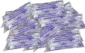 Mineral water pouches