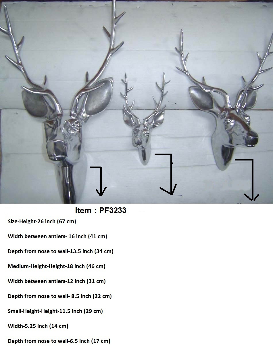 Aluminum Wall Deer Head