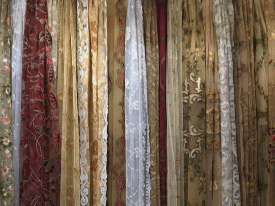 D'Double Print Plus Embroidery Curtains, Color : Red, Pink, Grey, Blue, Wine, Cream