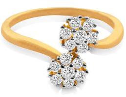 Diamond Ring, 14k Gold Ring, Light Weight Jewellery