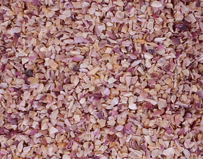 Dehydrated red onion granules, Certification : Kosher, ISO 22000:2005