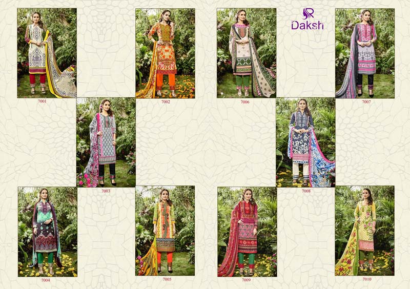 GUL SAFINA-Designer Cambric printed with heavy embroidery Dresses