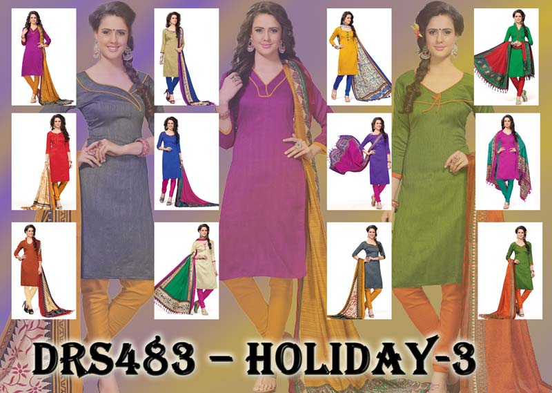 Holiday-3 Bhagalpuri Silk Dress Material