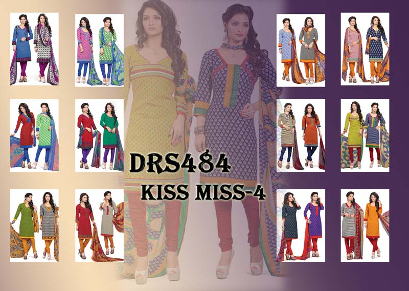 Kiss Miss-4 Chanderi Cotton Dress Material
