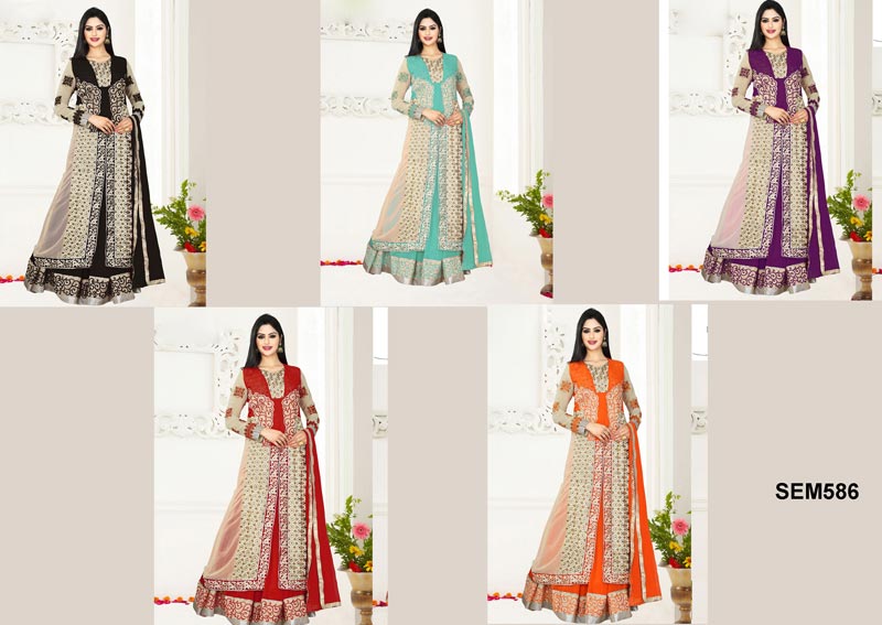 Net and Georgette Floor Touch Anarkali Suit
