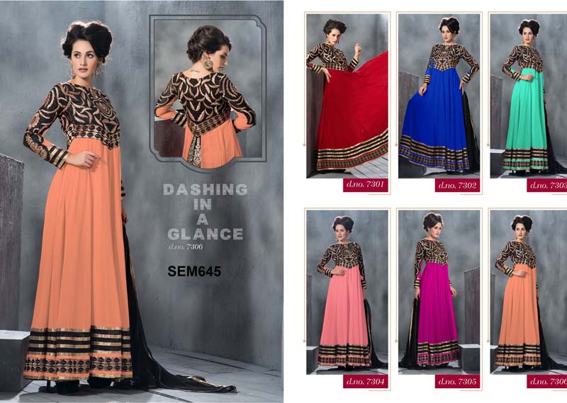 Same Design with Different Colour Anarkali Suit