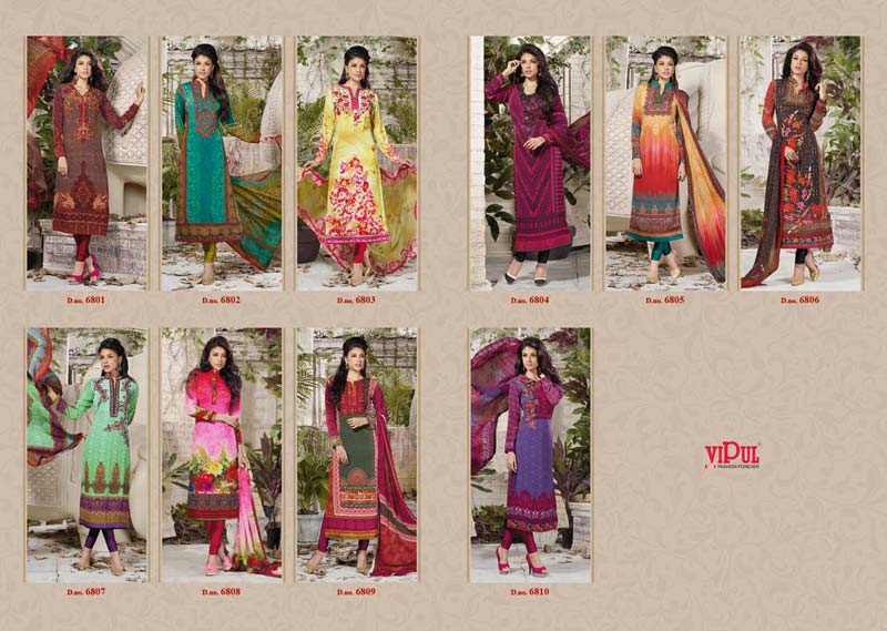 VipulCrape-Heavy Designer Latest Semi Stitched Salwar Suit