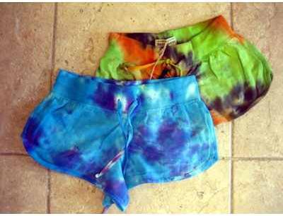 Ladies Tie Dye Hot Shorts