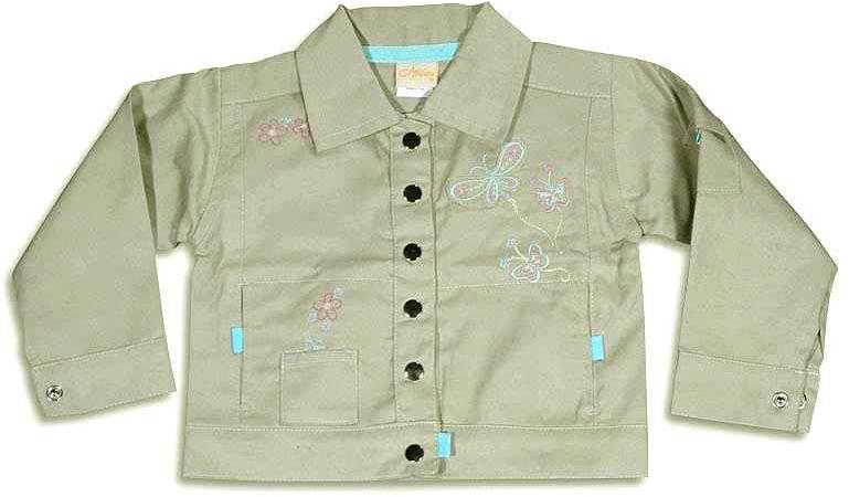 Girls Twill Embroidered Jacket