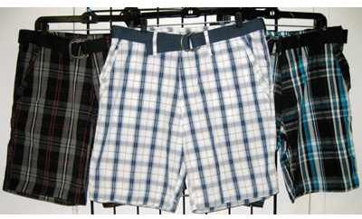 Mens Belted Shorts