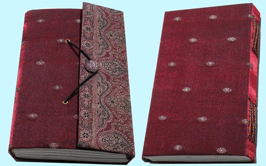 Indian Silk Sari Cover Diary