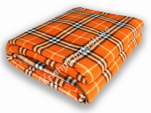 Raised Polyester Polar Check Blankets, for Single Bed, Age Group : Audlts