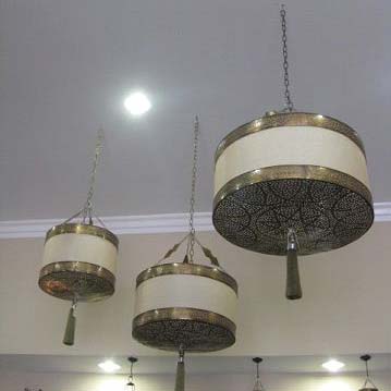Moorish Brass Hanging Lamps