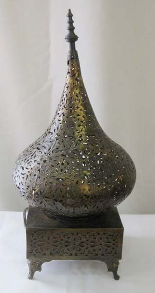 Moorish Brass Table Top Lamps