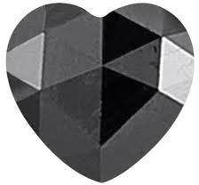 Heart Cut Black Diamond