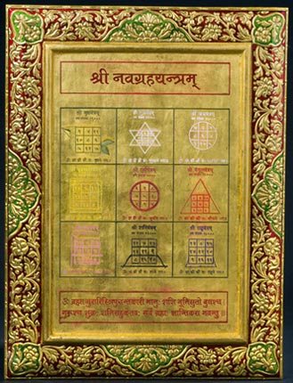 Shri Navgraha Yantra Rectangle Frame