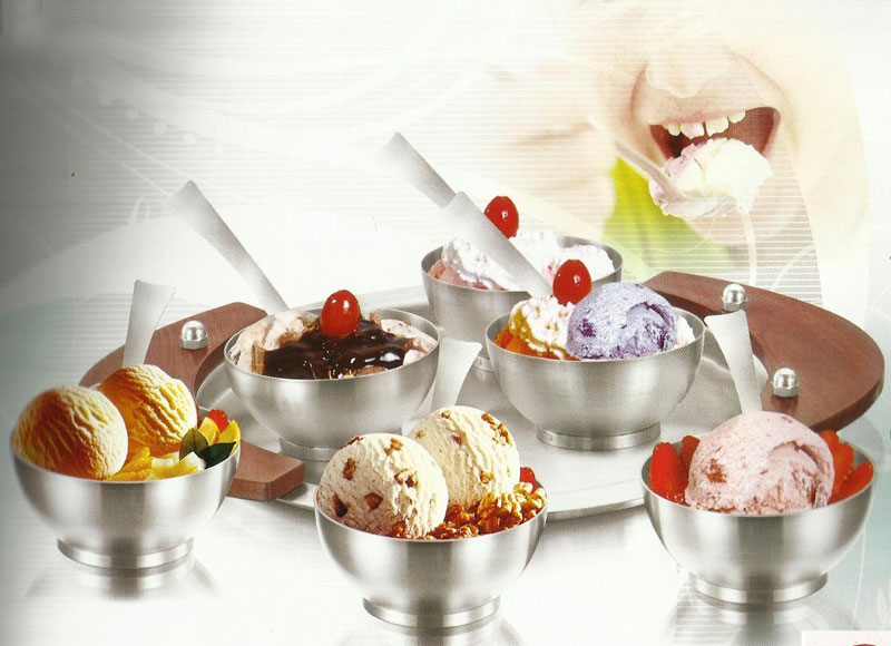 Stainless Steel Ice Cream Cup Set