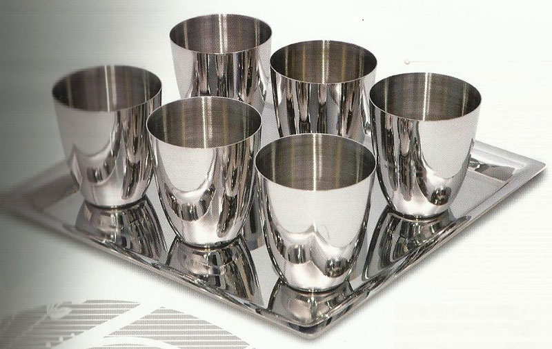 Stainless Steel Serving Glass Set