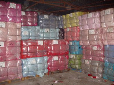 Cotton Hosiery Clips Sorted Per Color AND Mix Colors Bales Waste