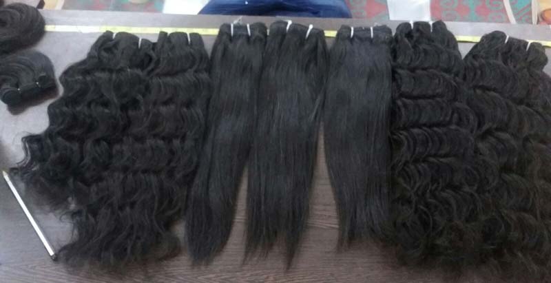 Machine Weft Natural Straight Hair, Hair Grade : 9A