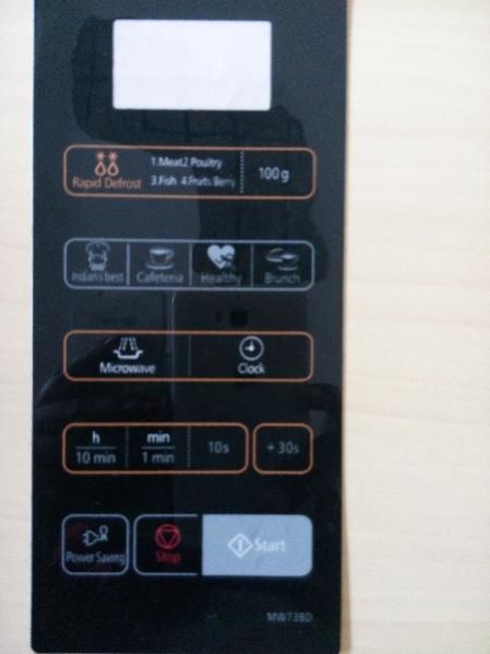 AB349 Microwave Oven Membrane Keypad