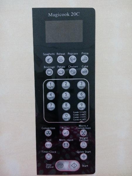 AB364 : Microwave Oven Membrane Keypad : Model No : Magiccook20C :