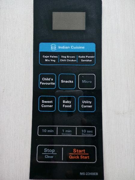 Microwave Oven Membrane Keypad : ABLE377 : Model No : MS-2349EB :