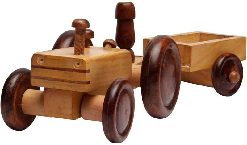 Wooden Tractor Trooly