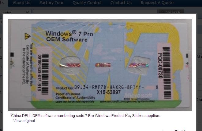 Windows Product Key Sticker Manufacturer Exporters From China
