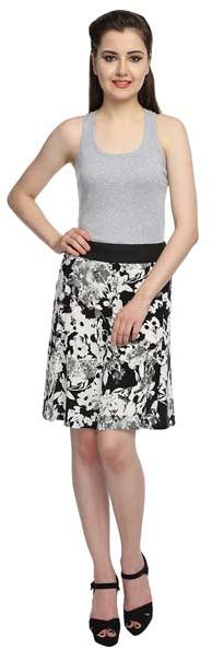 MOCK ORANGE Rayon Printed Skirt, Gender : Female