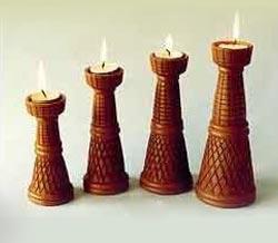 Terracotta Candle Stand
