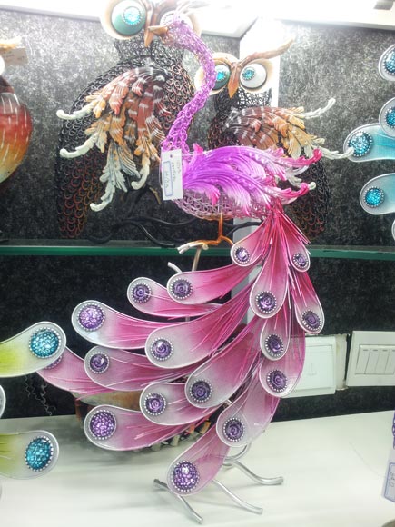 2 decorative peacock