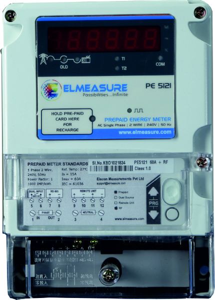 1 phase prepaid energy meter with RF whole current operated
