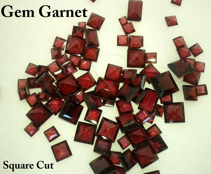 Square Cut Garnet Gemstone