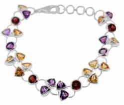 Silver Gemstone Bracelets - B17491