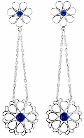 Silver Gemstone Earrings EC5609