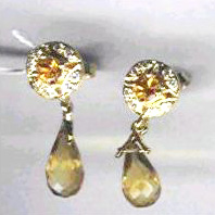 Citrine Gold Earrings-dge-04