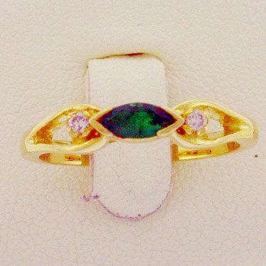Diamond Emerald Gold Rings - 03