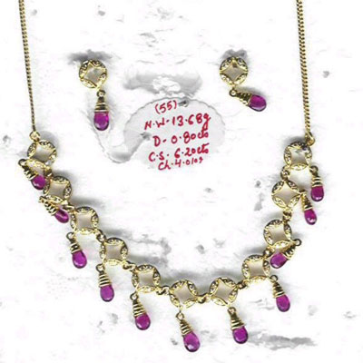 Diamond Ruby Gold Set