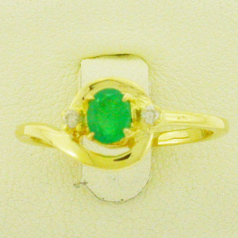 Diamond Emerald Gold Rings Dgr-02