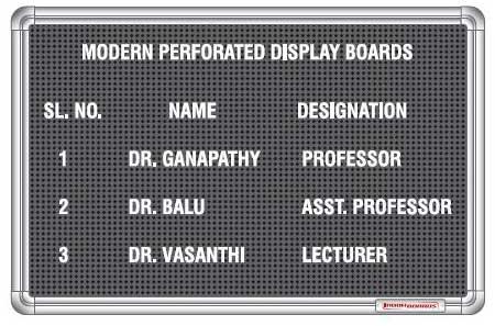 Perforated Display Boards
