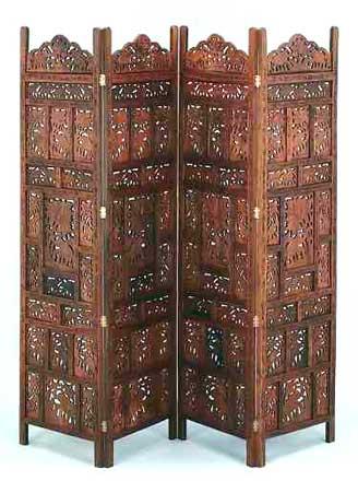 WS-01 carved wooden screen