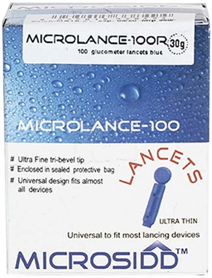 MICROSIDD Glucometer LANCETS Round Blue 100\'s