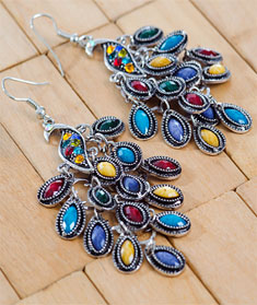 Designer Peacock Earrings