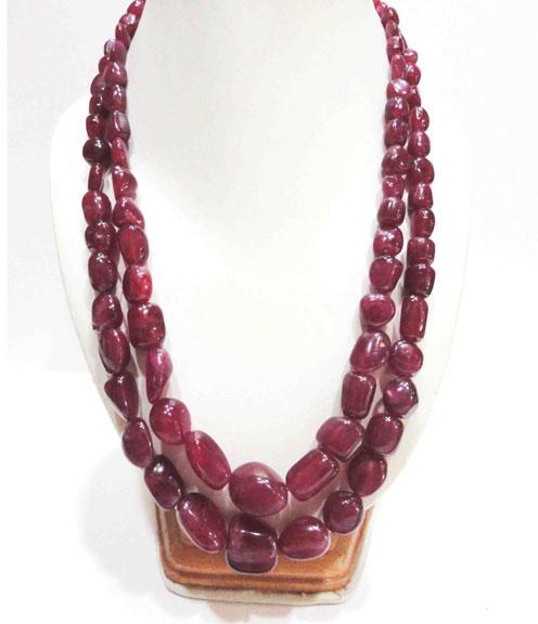 Ruby Tumbled Necklace