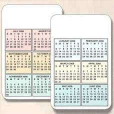 PVC Calendar Cards